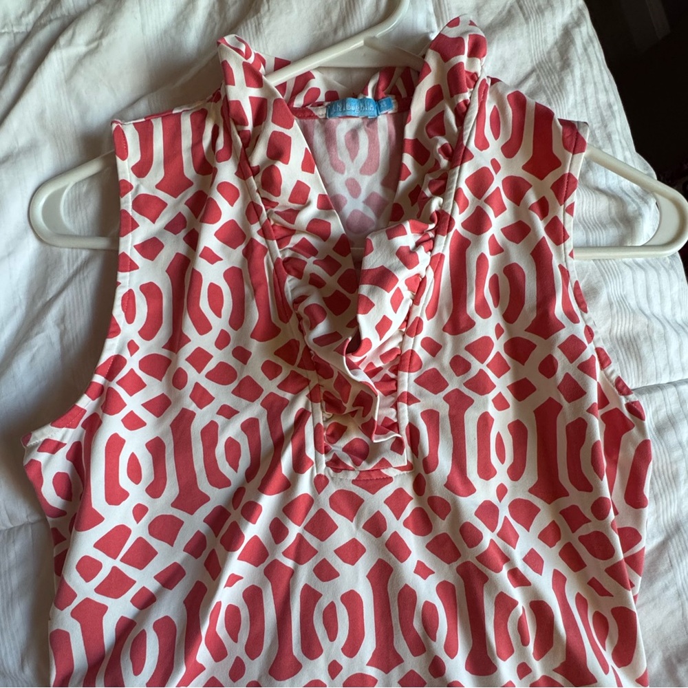 J. McLaughlin Top Sleeveless Pink and White Women's size XS